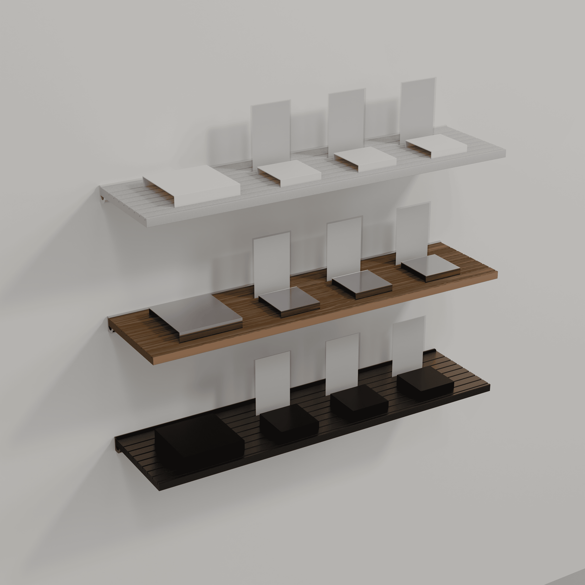 Floating Groove Shelves